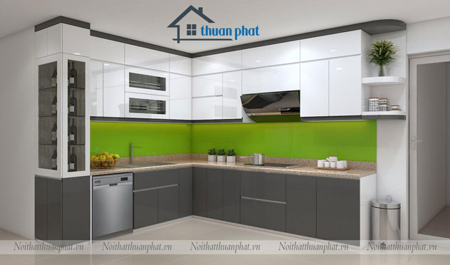 Tấm Acrylic bóng gương - Chất liệu hoàn hảo cho tủ bếp hiện đại